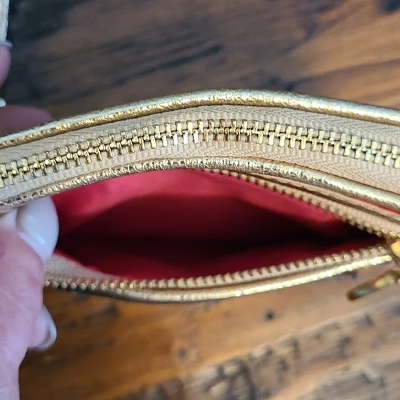 Coach wristlet mini wallet in jewel tone signature Poppy - Picture 6 of 7